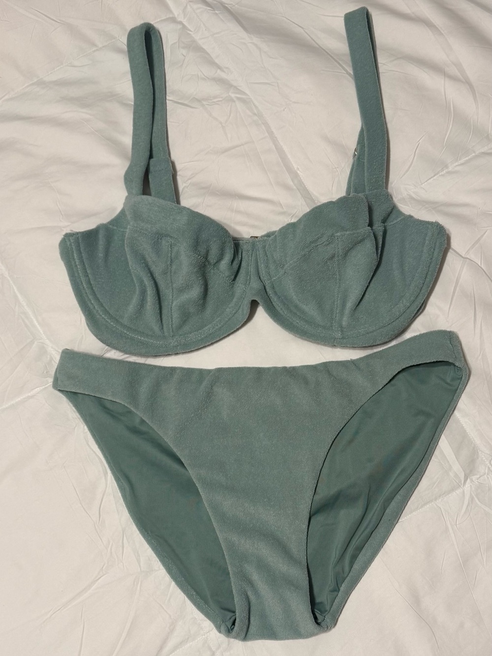 Victoria's Secret Sage Green 36DD XL Bikini Set